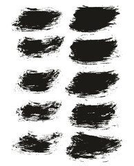 Round Brush Thin Short Background Artist Brush High Detail Abstract Vector Background Set 