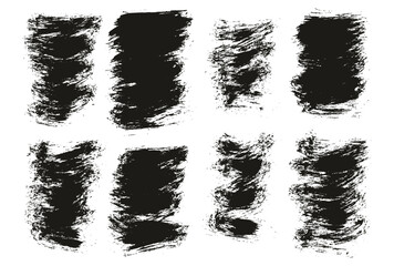 Round Brush Thin Short Background Artist Brush High Detail Abstract Vector Background Set 