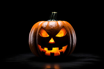 scary spooky halloween season, monster skull and crossbones halloween witch with pumpkin, halloween and October background	