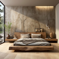 Minimalist design interior of modern bedroom