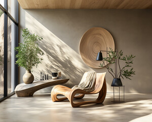 Minimalist design interior of a modern living room