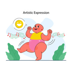 Early childhood education. Kid preschool learning, playing