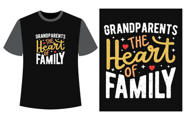 Fototapeta premium Happy Grandparents Day t-shirt vector, funny vintage Grandparents Day t-shirt design