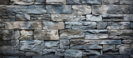 Background texture of a gray stone wall