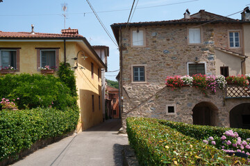 Fototapeta na wymiar Piazzano, rural village near Camaiore, Tuscany