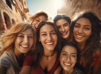 A group of young sexy women