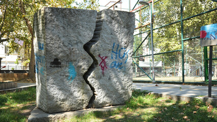 Graffiti on Historical Monument in Istanbul