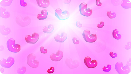 Background of hearts