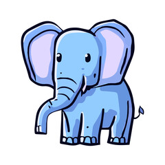 Fototapeta premium Elephant picture, It's an animal illustration used in common applications.