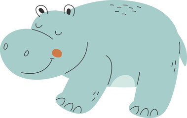 Sleeping Hippo Animal