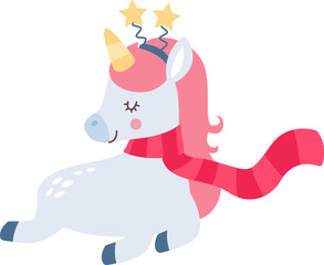 Christmas Unicorn Sleeping