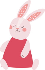 Sitting Rabbit In Dress