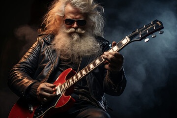 Cool rock Santa Claus