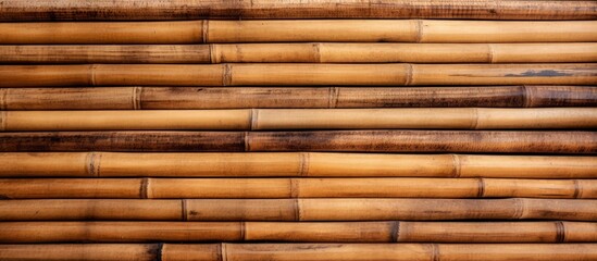 Background texture of an aged brown bamboo fence