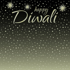 Happy Diwali square banner with copy space. Vector illustration for festival of lights