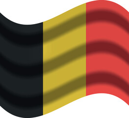 Obraz premium belgium flag with wind icon