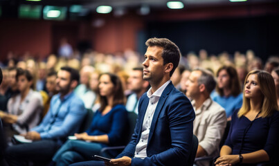 Business Seminar: Engaging Minds in a Packed Auditorium
