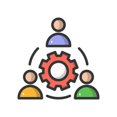 Staff management Vector Icon

