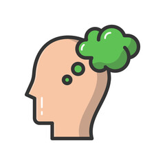 Human thinking Vector Icon

