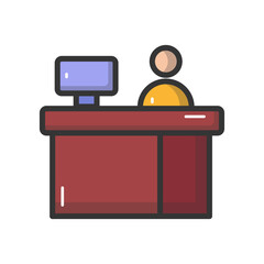 Front desk Vector Icon

