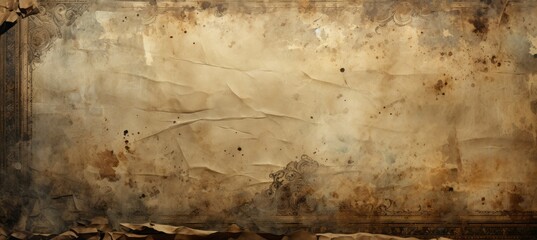 Old aged kraft paper texture background. Generative AI technology.	
