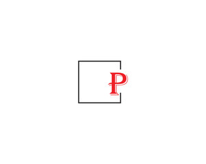 P creative logo design element