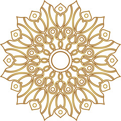 Luxury hotel gold mandala vector design. 