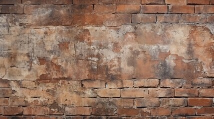Obraz premium Old red brick wall background, abstract texture pattern backdrop