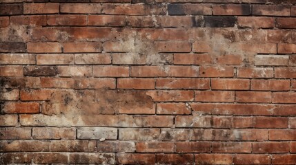 Obraz premium Old red brick wall background, abstract texture pattern backdrop