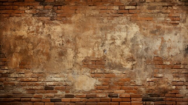 Fototapeta Old red brick wall background, abstract texture pattern backdrop