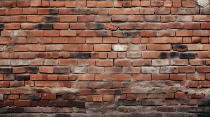 Obraz premium Old red brick wall background, abstract texture pattern backdrop