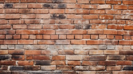 Obraz premium Old red brick wall background, abstract texture pattern backdrop