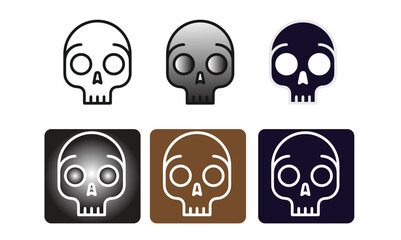 Skull  Icon sheet vector