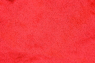 close up texture of red wool textile, christmas decoration design