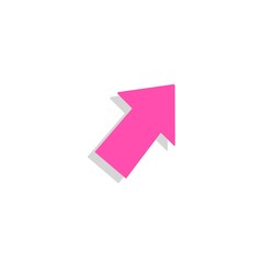 Pink arrow icon icon, arrow, sign, check, symbol