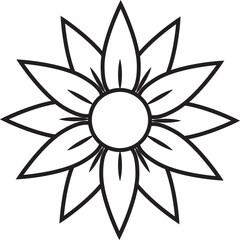 Flower outline