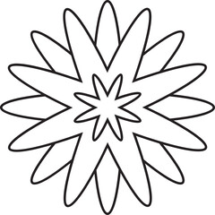 Obraz premium Flower outline