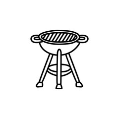 Doodle Hand drawn barbecue grill illustration in vector. Doodle barbecue grill illustration in vector