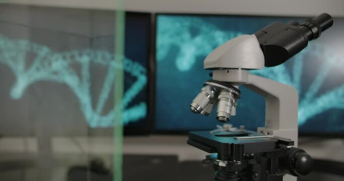 Microscope and DNA spinning in a lab
