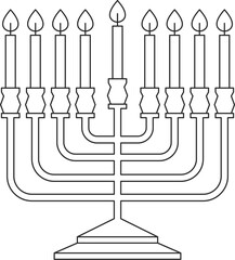 Jewish Hanukkah Menorah