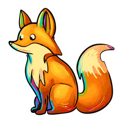 Fox picture, It's an animal illustration used in common applications.