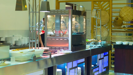 Dishes at the hotel restaurant. The Dessole Chain Hotel in Cam Ranh in Vietnam.  Currently closed.