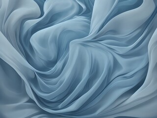 Obraz premium Close-Up of Flowing Blue Fabric: Realistic Folds