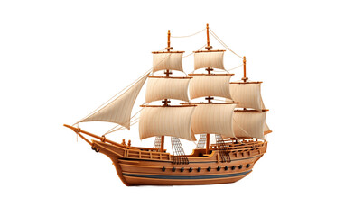 Wooden Shipbuilding Isolated on a Transparent Background PNG. Generative AI