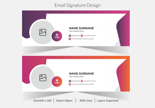 Email Signatures,Business vector email signature design template design, minimal, creative signature design personal corporate email banner templates for social media cover or web