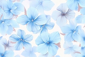 Fototapeta na wymiar Colorful Blue Flower Watercolor Pattern Background. Wallpaper. Valentine's Day Banner. Abstract. Winter. Christmas. Generative AI