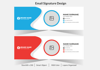 Email Signatures, email signature design, modern creative email signature design, Email signature Template Design