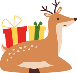 Christmas Deer With Presents