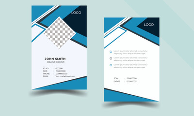 Simple stylish   id card design  template for office, students, employee and others with elegant color combination.
