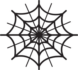 Obraz premium Halloween Spider Web Outline